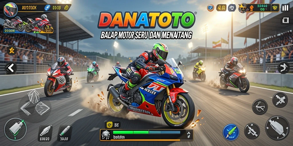 Pengalaman balapan motor yang mendebarkan dan seru.