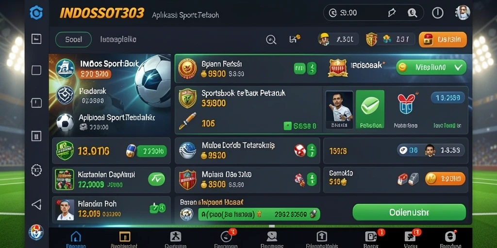Tampilan gameplay menarik dari aplikasi Sportsbook INDOSLOT303.