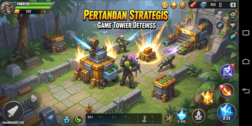Tampilan menarik dari gameplay Tower Defense PANEN138.