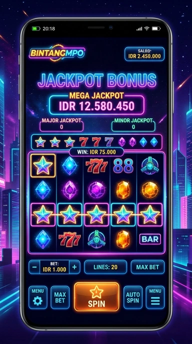 Tampilan antarmuka bintangmpo yang ramah pengguna.